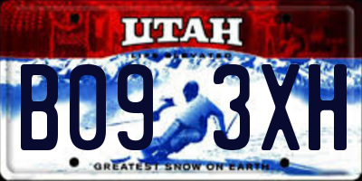 UT license plate B093XH