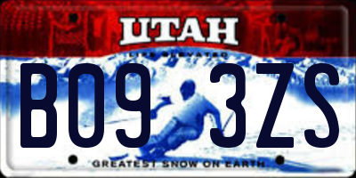 UT license plate B093ZS