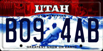UT license plate B094AB