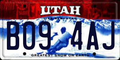 UT license plate B094AJ