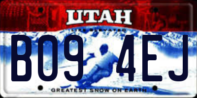 UT license plate B094EJ