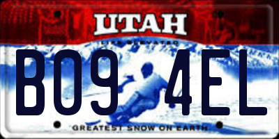 UT license plate B094EL