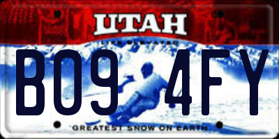 UT license plate B094FY