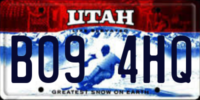 UT license plate B094HQ