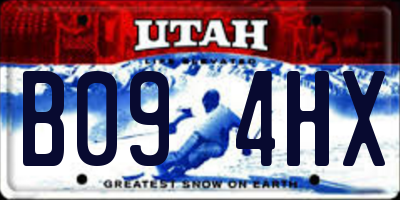 UT license plate B094HX