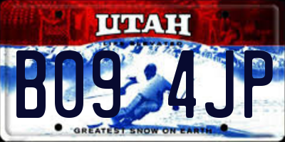 UT license plate B094JP