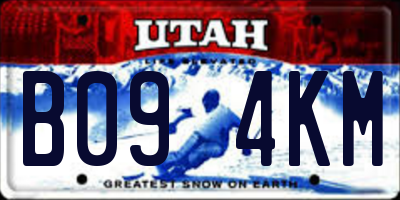 UT license plate B094KM