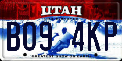 UT license plate B094KP