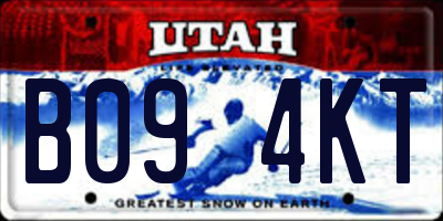 UT license plate B094KT