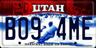 UT license plate B094ME