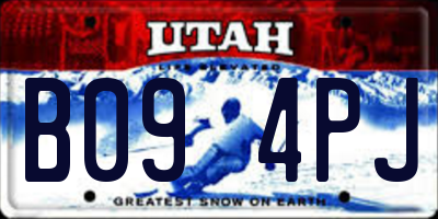 UT license plate B094PJ