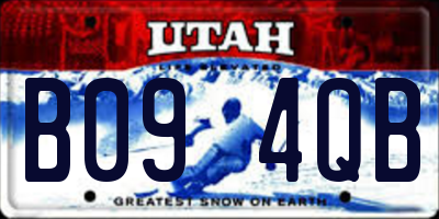 UT license plate B094QB
