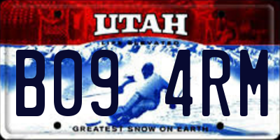 UT license plate B094RM