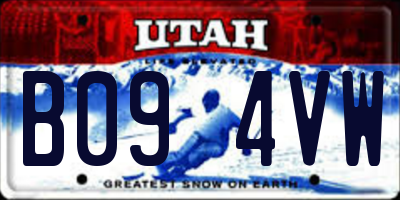 UT license plate B094VW
