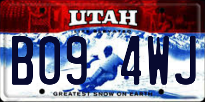 UT license plate B094WJ