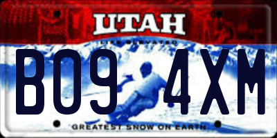 UT license plate B094XM