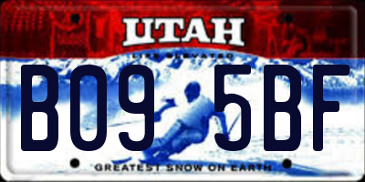 UT license plate B095BF