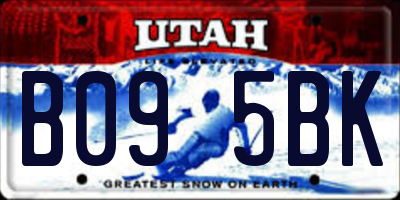UT license plate B095BK