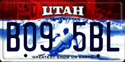 UT license plate B095BL