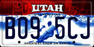 UT license plate B095CJ