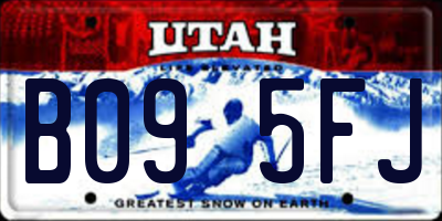 UT license plate B095FJ