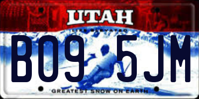 UT license plate B095JM
