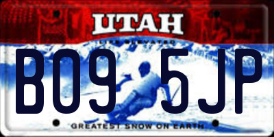 UT license plate B095JP
