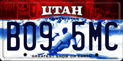 UT license plate B095MC
