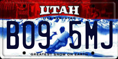UT license plate B095MJ
