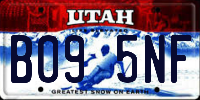 UT license plate B095NF