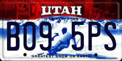 UT license plate B095PS