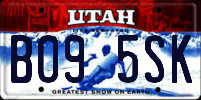 UT license plate B095SK