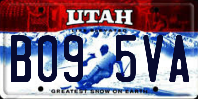 UT license plate B095VA