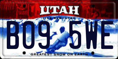 UT license plate B095WE