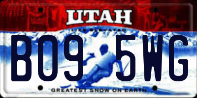 UT license plate B095WG
