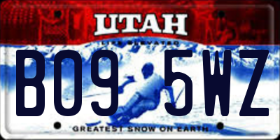 UT license plate B095WZ
