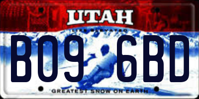 UT license plate B096BD