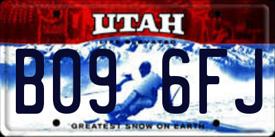 UT license plate B096FJ