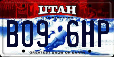 UT license plate B096HP