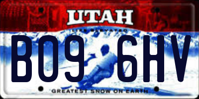 UT license plate B096HV