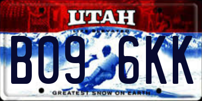 UT license plate B096KK