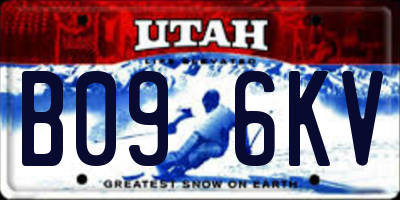 UT license plate B096KV