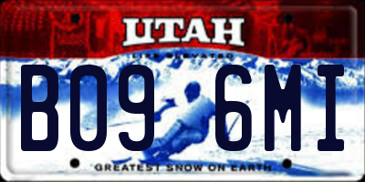 UT license plate B096MI