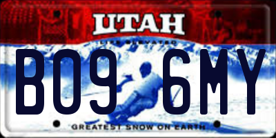 UT license plate B096MY