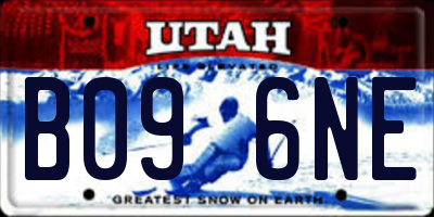 UT license plate B096NE