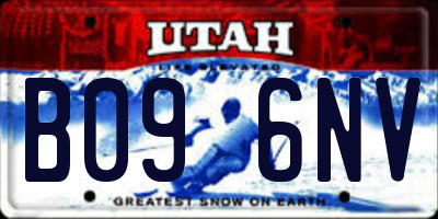 UT license plate B096NV