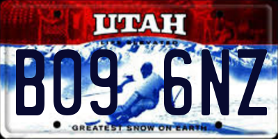 UT license plate B096NZ