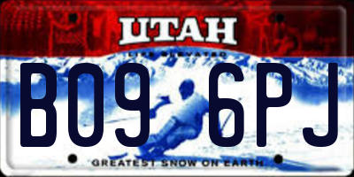 UT license plate B096PJ