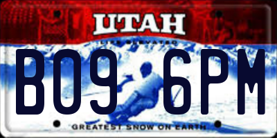 UT license plate B096PM