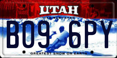 UT license plate B096PY